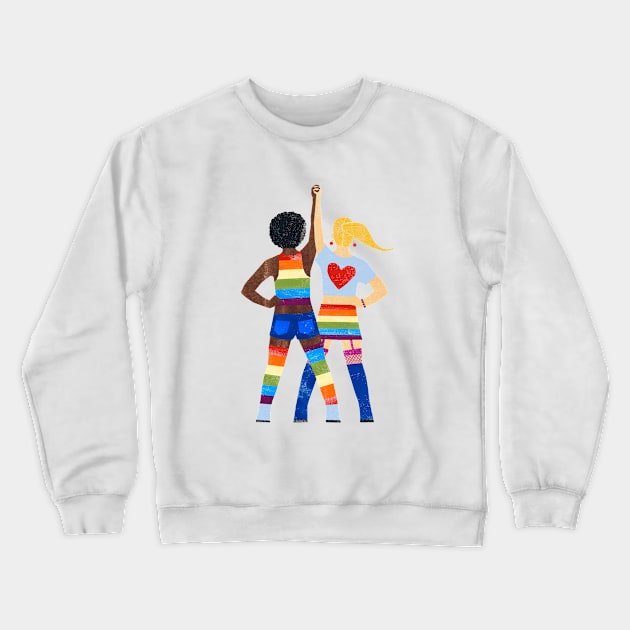 Gay Pride: Ladies Crewneck Sweatshirt by JCPhillipps